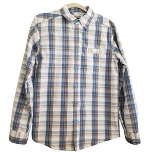 Akuma long sleeve button down shirt size S